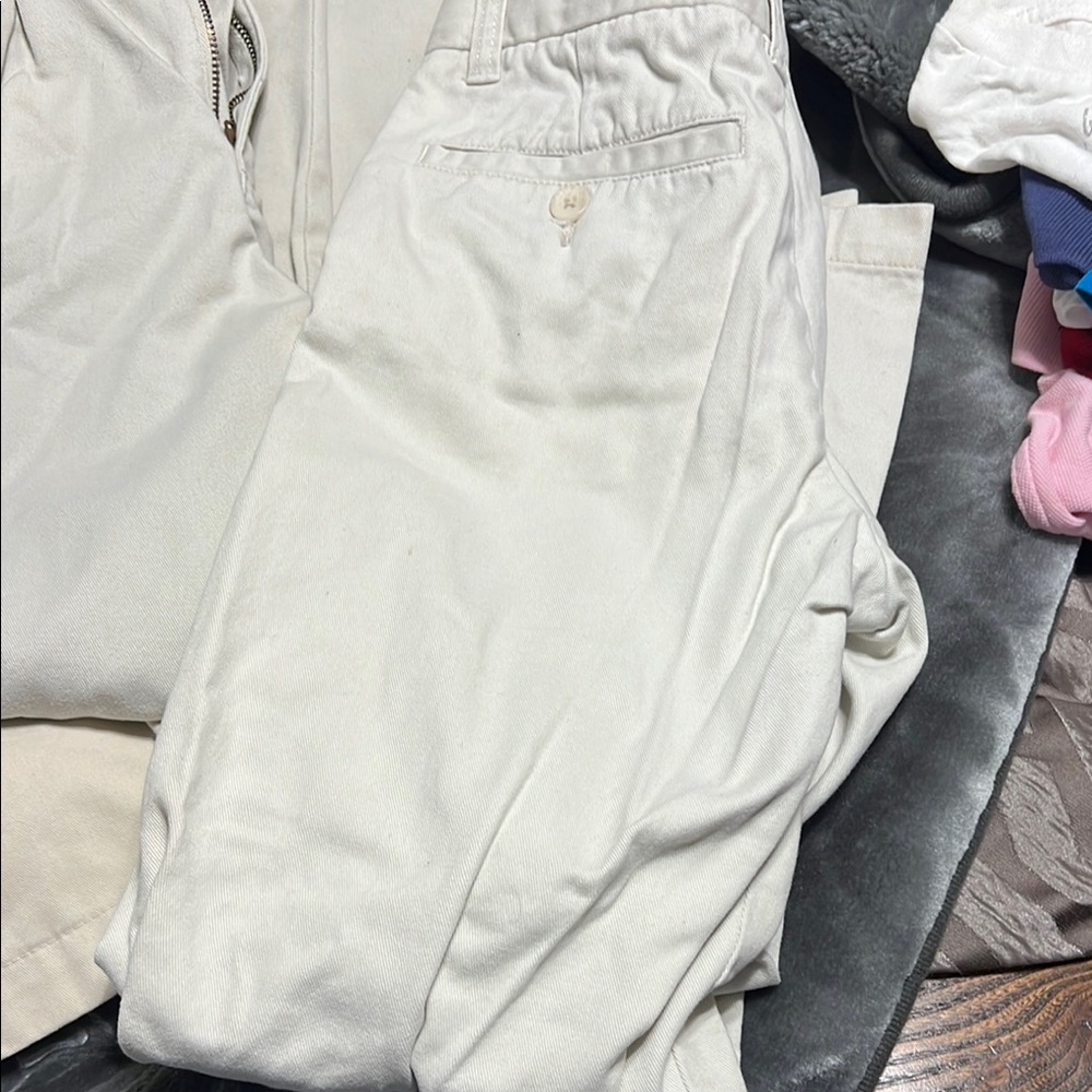 Arrow White Casual Pants Relaxed Fit Elastic Waistband
